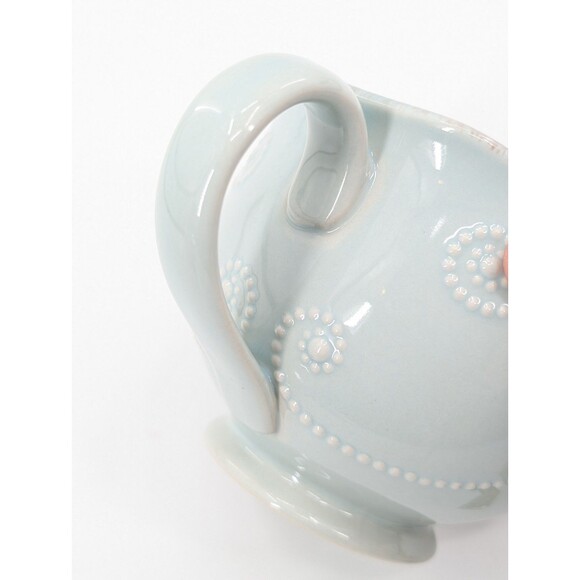 Lenox French Perle Beaded Light Blue Gravy Boat - Picture 7 of 8